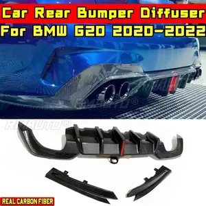 For BMW G20 2020-2022 Body Kit BMW G20 Rear Bumper Spoiler Real Carbon Fiber Sport Style Diffuser <b>Splitter</b> Car Accessories - Product Image 2