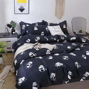 Lindo <span class=keywords><strong>Panda</strong></span> de poliéster impreso 80GSM textiles para el hogar de los niños ropa de cama conjunto de edredón funda de almohada de cama - Product Image 3