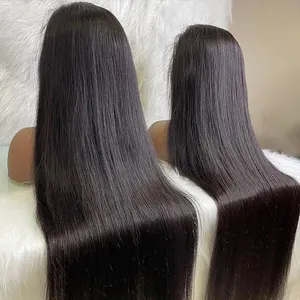 Ham vietnamca peruk insan saçı vücut dalga dantel ön peruk İnsan saç siyah kadınlar için toptan tutkalsız HD sırma ön peruk