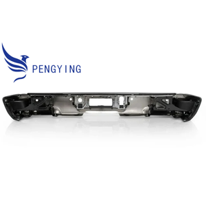 Pare-chocs arrière avec trous pour capteurs et marchepied d'angle pour Chevrolet Silverado/GMC Sierra 1500 2014-2018, chromé - Product Image 2