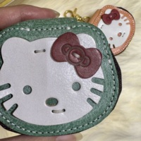 Pochette à écouteurs en forme d'oreille de chat, finition mate et effet ciré, porte-clés, porte-monnaie animal mignon, avec fermeture éclair, vente en gros, personnalisation OEM
