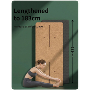 แผ่นรองโยคะพิลาทิส Super Grip Cork TPE หนา 6 มม. พิมพ์โลโก้ได้ เป็นมิตรกับสิ่งแวดล้อม ย่อยสลายได้ ทนทาน กันน้ำ สำหรับออกกำลังกาย ระดับมืออาชีพ - Product Image 6