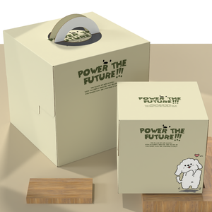 Nouveauté Boîte à gâteau biodégradable de haute qualité Boîte d'emballage de gâteau avec fenêtre transparente Carré Nourriture d'anniversaire Personnaliser Accepter - Product Image 1