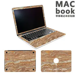 Autocollant de peau de marbre d'ordinateur portable de conception populaire personnalisée de fabricant pour Macbook