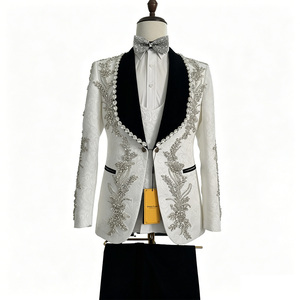 <span class=keywords><strong>Traje</strong></span> <span class=keywords><strong>de</strong></span> Hombre Personalizado Hecho a Mano con Pedrería y Lentejuelas, 3 Piezas, Chaqueta <span class=keywords><strong>de</strong></span> Un Solo Pecho, <span class=keywords><strong>Chaleco</strong></span> y Pantalones, Esmoquin Brillante <span class=keywords><strong>para</strong></span> Fiesta <span class=keywords><strong>de</strong></span> Graduación, Boda, <span class=keywords><strong>Novio</strong></span> - Product Image 4