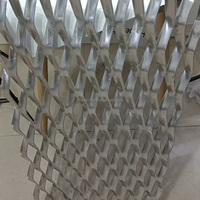 Panel Divisor de Espacios Decorativo de Malla Metálica Expandida, Revestido de Acero Inoxidable para un Diseño Interior de Oficina Duradero