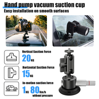 Kit de fixation à ventouse en alliage d'aluminium de qualité industrielle avec accessoires complets, bras articulé réglable à 360° et pince de téléphone en silicone