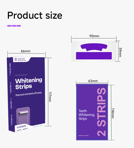 Parches Blanqueadores Dentales Personalizados, Violeta, PAP <span class=keywords><strong>V34</strong></span>, Tiras Blanqueadoras de Dientes Púrpuras - Product Image 1