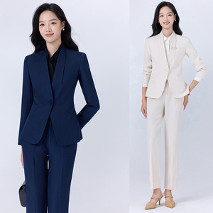 Women's Professional Suit Set Polyester Wool Blend Anti-Wrinkle Formal Work Uniform Commute - Product Image 1