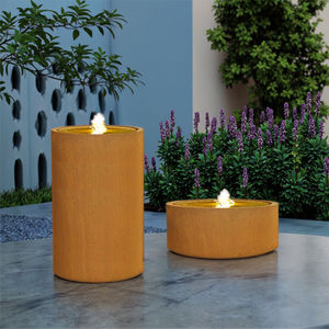 Table à eau ronde extérieure <span class=keywords><strong>en</strong></span> acier corten Surface antirouille Fontaine <span class=keywords><strong>de</strong></span> <span class=keywords><strong>jardin</strong></span> avec cascade Étang Fontaine à eau - Product Image 1