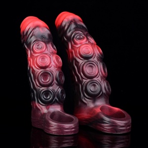 N-BDV5267 Male Penis Sleeves Are Made of Soft Liquid Silicone Large Size Penis Enlargement <b>Dildo</b> Sleeve Sex Toys - Product Image 3