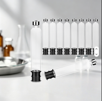 Flacon en verre borosilicate de qualité supérieure de 5 ml à 30 ml avec couvercle en aluminium, durable et écologique, pour crème de soin de la peau