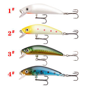 เหยื่อปลอมแบบลอยน้ำ ขนาด 7.6 ซม. น้ำหนัก 8 กรัม สี่สี สำหรับตกปลาแบสและปลาแมนดาริน อุปกรณ์ตกปลา - Product Image 1