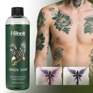 Solution Nettoyante Tatouage 300ml – Nettoyage Profond, Soin Corporel Réparateur, Formule Douce, Soin Rafraîchissant Quotidien Après-Tatouage Vert - Product Image 1