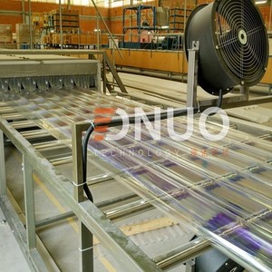 מכונת ייצור יריעות קירוי קלות טרפזואידיות מחומר פולימרי מחוזק בסיבי PRFV עם מנוע ומשאבה - Product Image 6