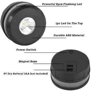 Bán Buôn Pin V16 Led Xe Cảnh Báo Ánh Sáng An Toàn Khẩn Cấp Nhấp Nháy Giao Thông Strobe Đèn Không Thấm Nước 3 Chế Độ Đường Beacon Pháo Sáng - Product Image 2