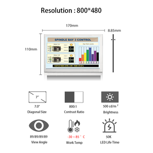 <span class=keywords><strong>Innolux</strong></span> <span class=keywords><strong>7</strong></span> inch <span class=keywords><strong>LCD</strong></span> hiển thị 800x480 Độ phân giải LVDS giao diện rộng Temp G070ACE-L01 công nghiệp cầm tay <span class=keywords><strong>LCD</strong></span> Bảng điều chỉnh - Product Image 1