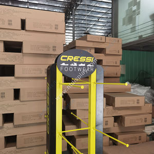 Negozio POP girevole appendiabiti <span class=keywords><strong>da</strong></span> pavimento in metallo portatile Showroom scarpe <span class=keywords><strong>da</strong></span> esposizione - Product Image 3