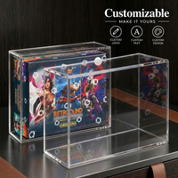 Boîte de présentation en acrylique transparente personnalisée avec couvercle magnétique pour la collection de cartes à collectionner Riftbound