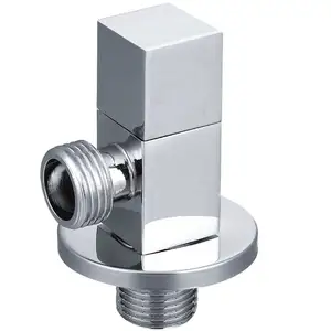 Brass Angle Valve Quick Open Chrome Plated Brass Square Angle Valve With Zinc Handwheel 1/2"x1/2"