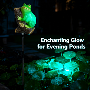Lampes solaires LED de jardin en forme de grenouille simulée pour l'extérieur, avec capteur vocal, décoration de chemin de jardin, lampes solaires de jardin - Product Image 3