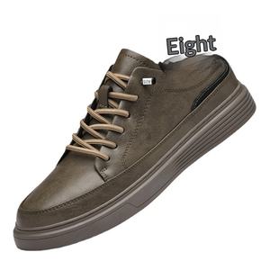 Zapatos de Primavera para Hombre con Puntera Reforzada, de Doble Capa de Piel Vacuna, Antideslizantes, Transpirables, Deportivos, Casuales, con Costuras de Coche, de Microfibra de Cuero Blanco Pequeño - Product Image 5