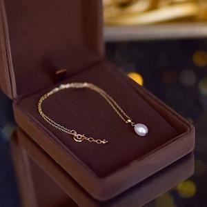 Collar de Perlas de Agua Dulce Naturales, Moderno y Elegante para Mujer, con Cadena Versátil para Clavícula, 2022 - Product Image 1