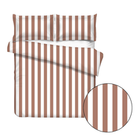 Draps de lit en bambou de luxe écologiques rayures 100% Viscose de bambou biologique pour ensembles de literie 300TC personnalisés certifiés Oeko Tex