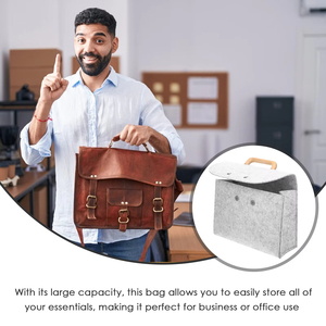 <span class=keywords><strong>Borsa</strong></span> da lavoro porta-File porta-File portatile custodia <span class=keywords><strong>in</strong></span> <span class=keywords><strong>feltro</strong></span> con manico <span class=keywords><strong>in</strong></span> legno <span class=keywords><strong>borsa</strong></span> Tote tote Bag Business - Product Image 6