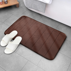 Benyi Thảm Bathmat Màu Sọc sợi nhỏ Tắm <span class=keywords><strong>Mat</strong></span> 100% Polyester Bộ nhớ Bọt Tắm <span class=keywords><strong>Mat</strong></span> không trượt cho phòng tắm - Product Image 5