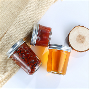 Thủy tinh thường xuyên Miệng <span class=keywords><strong>Mason</strong></span> lọ Canada 16 oz rõ ràng lọ thủy tinh với bạc kim loại có nắp đậy cho niêm phong đóng hộp lọ - Product Image 2