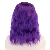 Perruque Courte Créative HLC pour Halloween, Perruque Synthétique Bouclée Douce Bob pour Femme, Idéale pour Fêtes Costumées et Décorations