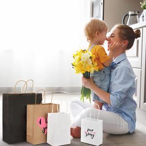 Bolsa de Papel Kraft Marrón con Asa para Regalos de Fiesta de Cumpleaños, Artículos de Compras, Varios Tamaños, con Logotipo Personalizado - Product Image 2