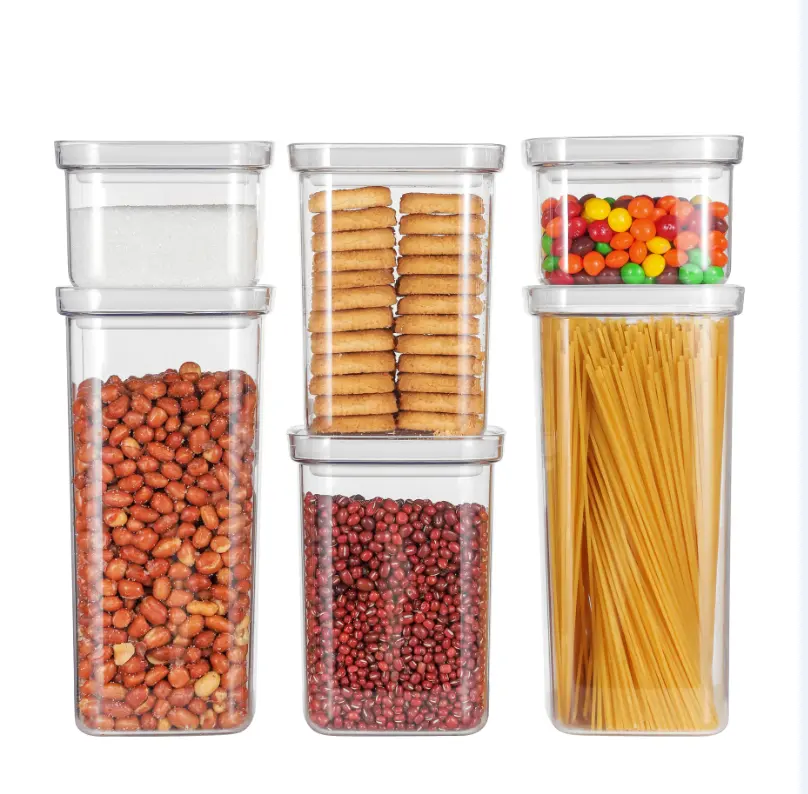 home multigrain cereal coffee candy food storage container rectangle fridge organiser for pantry space savers