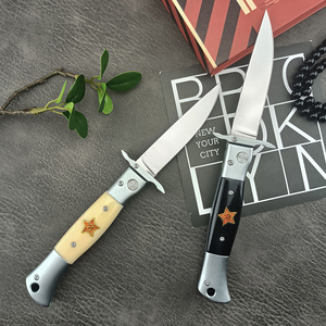 Coltello Tattico Russo Pieghevole X12M con Lama <span class=keywords><strong>in</strong></span> Alluminio Aeronautico e Manico <span class=keywords><strong>in</strong></span> Resina, Coltello da <span class=keywords><strong>Tasca</strong></span> per Caccia e Sopravvivenza EDC - Product Image 3