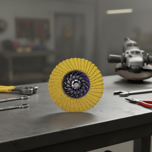 Disque à lamelles en céramique jaune Ttake 115x22 mm avec support en fibre de verre pour le meulage - Product Image 3