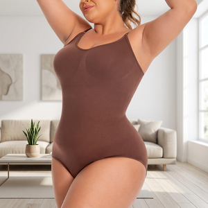 Body gainant sans couture taille haute pour <span class=keywords><strong>femme</strong></span> avec effet ventre plat, bande élastique rehausseur de hanches et collants sculptants grandes tailles - Product Image 5