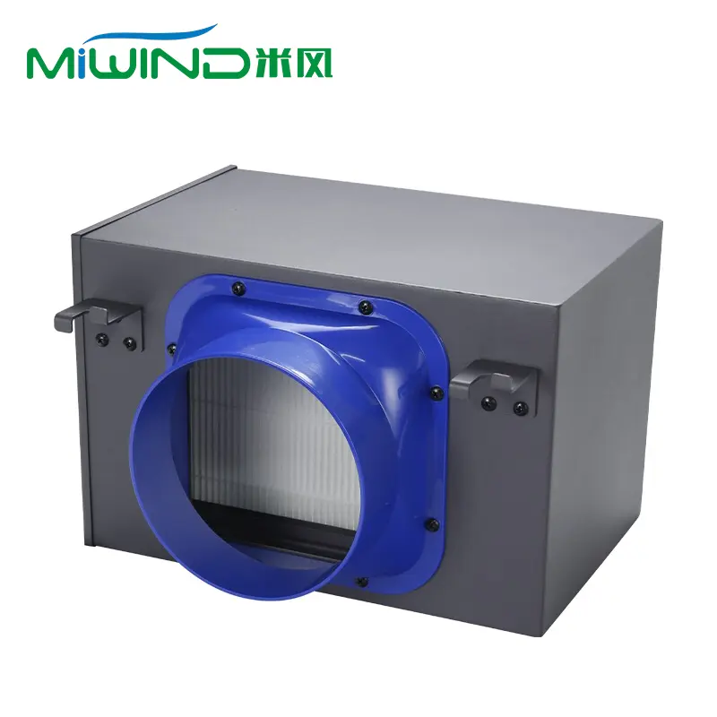 100mm 4 Inch Air Purification Box With Hepa Carbon Filters Metal Air Clean Filter Box