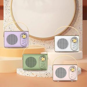 ลำโพงบลูทูธแบบพกพา ดีไซน์มืออาชีพ เสียงคุณภาพสูง สเตอริโอ มินิ สไตล์เรโทร สำหรับฟังเพลง - Product Image 4