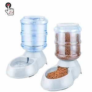 Alimentador automático para gatos, recipiente para beber, alimentador para animais, cães e gatos, suporte elevado, antiderrapante, tigela dupla