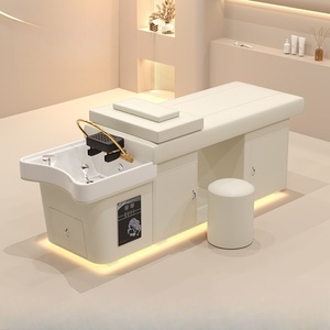 高級サロンタイマッサージベッドライトボックス付きヘッドスパシャンプーベッド - Product Image 2