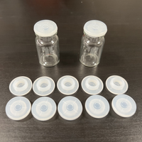 Flacon en verre borosilicate transparent moyen 2R 5ml 10ml avec bouchon en caoutchouc sérigraphié pour injection pharmaceutique