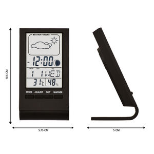 Grande horloge numérique de bureau LCD sans fil avec thermomètre hygromètre pour intérieur et extérieur - Product Image 5