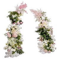 BBGS Bouquet de fleurs artificielles mixtes fait main d'origine Hunan pour mariage, arrangement floral en soie rose, blanc et vert