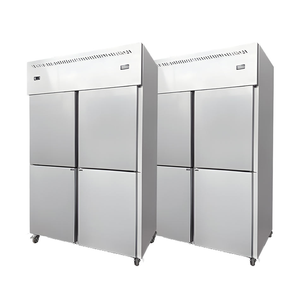 Industrial Grade 4 Door Upright Chiller and <b>Freezer</b> Combo with Stainless <b>Steel</b> <b>Body</b> - Product Image 4