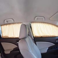 2 pièces de pare-soleil pliables pour vitres latérales de véhicules - 100% polyester, ignifuge et isolant pour toutes les saisons