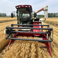 Moissonneuse-batteuse d'occasion Shuangjia pour riz, blé, maïs, céréales, moteur 135 CV, transmission renforcée 100, capacité 1,6 m³