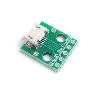 Adaptateur <span class=keywords><strong>MICRO</strong></span> USB vers DIP femelle type B <span class=keywords><strong>Micro</strong></span> 5P <span class=keywords><strong>SMD</strong></span> vers DIP 2.54mm, carte adaptateur soudée, tête femelle, 10 pièces/lot - Product Image 4