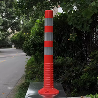 Borne de délinéateur flexible en PU pour la sécurité routière 75cm 1.2kg