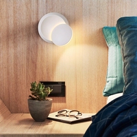 Applique murale LED rotative à 350 ° en aluminium, luminaire d'intérieur, idéal pour des escaliers, un couloir ou une chambre à coucher, 3/5W